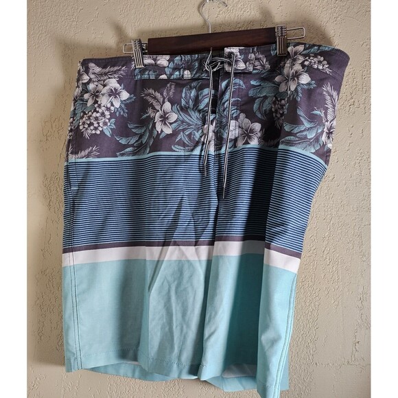 Goodfellow & Co Shorts Swim Trunks Mens 40 Blue Tropical Board Shorts pre-owned - Picture 1 of 4